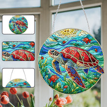 Load image into Gallery viewer, Animal Suncatcher 2D Flat DIY Seaturtle Hanging Diamond Art Kits for Home Decor
