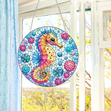 Load image into Gallery viewer, Animal Suncatcher 2D Flat DIY Seahorse Hanging Diamond Art Kits for Home Decor
