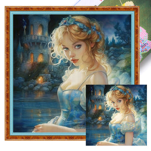 Huancan - Crystal Princess - 40*40CM 16CT 2 Stamped Cross Stitch