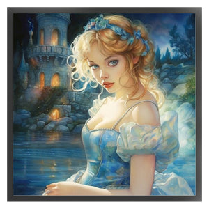 Huancan - Crystal Princess - 40*40CM 16CT 2 Stamped Cross Stitch