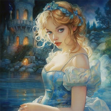 Load image into Gallery viewer, Huancan - Crystal Princess - 40*40CM 16CT 2 Stamped Cross Stitch
