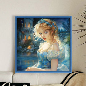 Huancan - Crystal Princess - 40*40CM 16CT 2 Stamped Cross Stitch