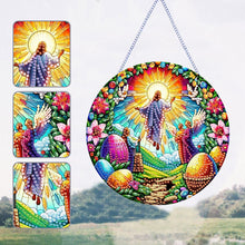 Load image into Gallery viewer, Jesus Single-Side Diamond Art Hanging Pendant for Home Wall Window Office Decor

