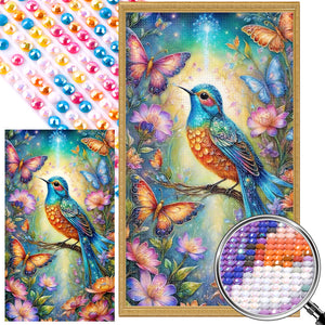 Bird On Sunflower Branch 40*70CM(Picture) Full Round Drill Diamond Painting