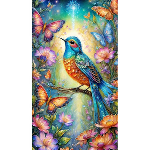 Bird On Sunflower Branch 40*70CM(Picture) Full Round Drill Diamond Painting