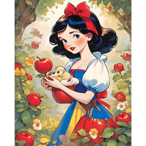 Snow White In The Forest 40*50CM(Picture) Full Round Drill Diamond Painting