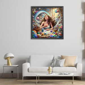 Girl In The Making 50*50CM(Canvas) Full Round Drill Diamond Painting