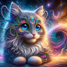 Load image into Gallery viewer, Cat 50*50CM(Canvas) Full Round Drill Diamond Painting
