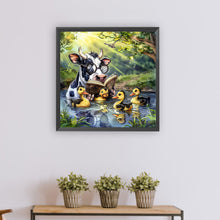 Load image into Gallery viewer, Cow 50*50CM(Canvas) Full Round Drill Diamond Painting
