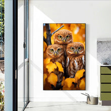 Load image into Gallery viewer, Three Owls 40*60CM(Canvas) Full Round Drill Diamond Painting
