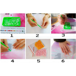 Cartoon Animals 30*30CM(Canvas) Round Drill Diamond Painting