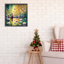 Load image into Gallery viewer, Spring Child And Kitten 30*30CM(Canvas) Full Round Drill Diamond Painting
