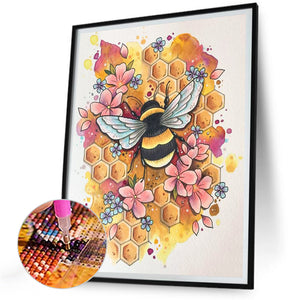 Bee 30*40CM(Canvas) Full Round Drill Diamond Painting
