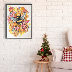 Bee 30*40CM(Canvas) Full Round Drill Diamond Painting
