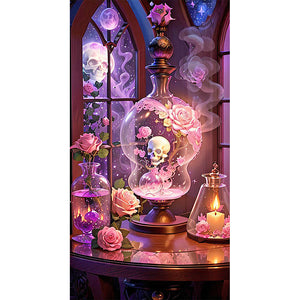 Skull 40*75CM(Canvas) Full Round Drill Diamond Painting