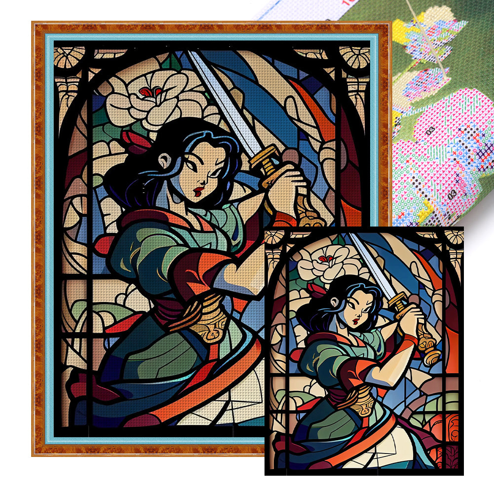 Yishu - Disney Princess Mulan - 50*60CM 11CT 3 Stamped Cross Stitch