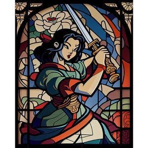 Yishu - Disney Princess Mulan - 50*60CM 11CT 3 Stamped Cross Stitch