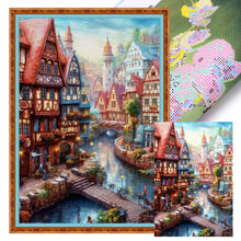 Load image into Gallery viewer, Huancan - Water Castle - 40*60CM 16CT 2 Stamped Cross Stitch
