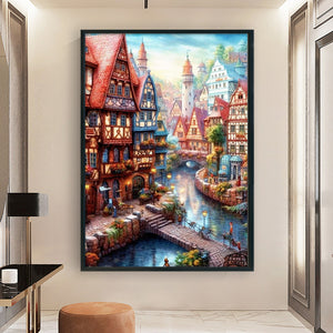 Huancan - Water Castle - 40*60CM 16CT 2 Stamped Cross Stitch