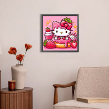Load image into Gallery viewer, Strawberry Hello Kitty 30*30CM(Picture) Full Round Drill Diamond Painting
