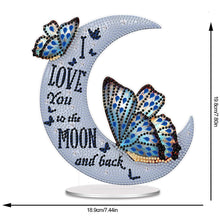 Load image into Gallery viewer, Singl-Side Acrylic Butterfly Moon Desktop Diamond Art Kits for Home Office Decor
