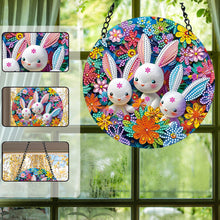 Load image into Gallery viewer, Suncatcher Animal Diamond Painting Art Pendant for Kid DIY Craft (Rabbit)

