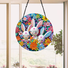 Load image into Gallery viewer, Suncatcher Animal Diamond Painting Art Pendant for Kid DIY Craft (Rabbit)
