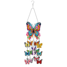 Load image into Gallery viewer, Double Sided Flower Butterflies Crystal Wind Chimes Pendant Kit for Window Decor
