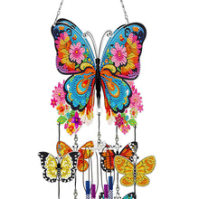 Load image into Gallery viewer, Double Sided Flower Butterflies Crystal Wind Chimes Pendant Kit for Window Decor
