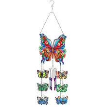 Load image into Gallery viewer, Double Sided Flower Butterflies Crystal Wind Chimes Pendant Kit for Window Decor

