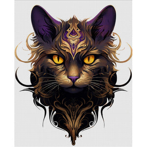Yishu - Cat - 40*50CM 11CT 3 Stamped Cross Stitch
