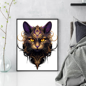 Yishu - Cat - 40*50CM 11CT 3 Stamped Cross Stitch