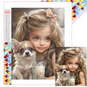 Little Girl 40*50CM(Picture) Full Square Drill Diamond Painting