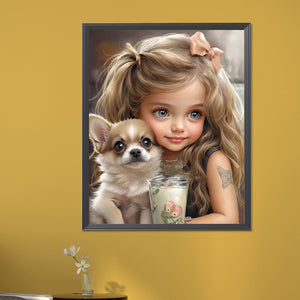 Little Girl 40*50CM(Picture) Full Square Drill Diamond Painting