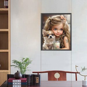 Little Girl 40*50CM(Picture) Full Square Drill Diamond Painting