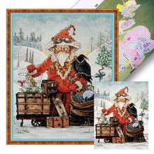 Load image into Gallery viewer, Huancan - Santa Claus - 45*55CM 11CT 3 Stamped Cross Stitch
