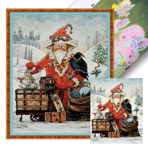 Huancan - Santa Claus - 45*55CM 11CT 3 Stamped Cross Stitch