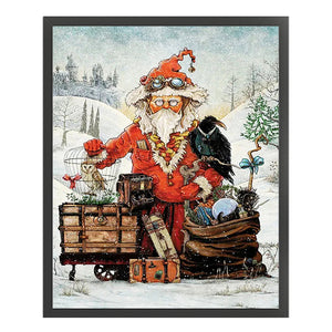 Huancan - Santa Claus - 45*55CM 11CT 3 Stamped Cross Stitch
