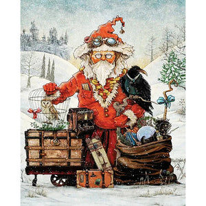Huancan - Santa Claus - 45*55CM 11CT 3 Stamped Cross Stitch