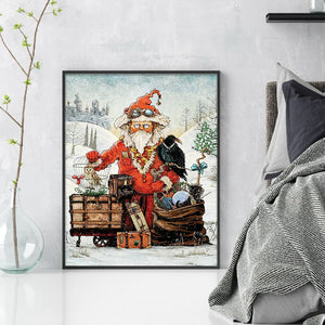 Huancan - Santa Claus - 45*55CM 11CT 3 Stamped Cross Stitch