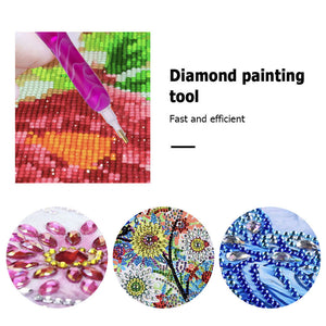 Diamond Painting Pen Kit with 5 Drill Pen Picking Heads and 1  Clay (Purple)