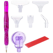 Load image into Gallery viewer, Diamond Painting Pen Kit with 5 Drill Pen Picking Heads and 1  Clay (Purple)
