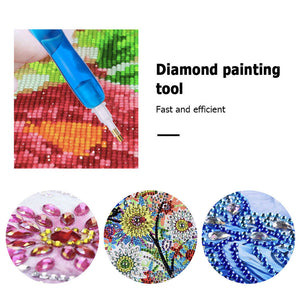Diamond Painting Pen with 5 Drill Pen Picking Heads and 1  Clay (Deep Blue)
