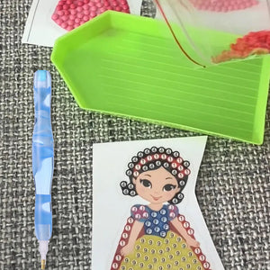 Diamond Painting Pen with 5 Drill Pen Picking Heads and 1  Clay (Sky Blue)