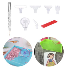 Load image into Gallery viewer, Diamond Painting Pen Kit with 5 Drill Pen Picking Heads and 1  Clay (White)
