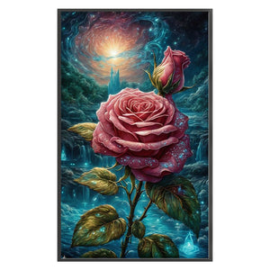 Huancan - Red Rose - 50*80CM 11CT 3 Stamped Cross Stitch