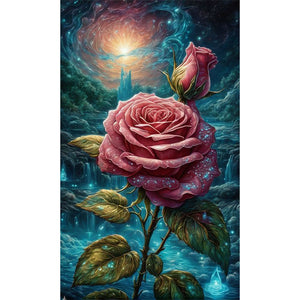 Huancan - Red Rose - 50*80CM 11CT 3 Stamped Cross Stitch