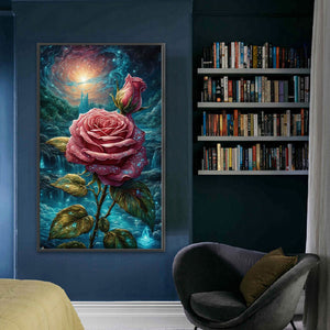 Huancan - Red Rose - 50*80CM 11CT 3 Stamped Cross Stitch