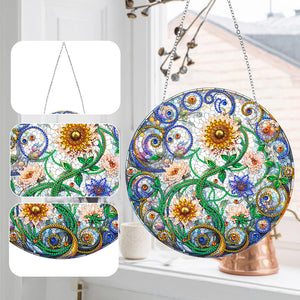 Suncatcher Diamond Painting Hanging Pendant Home Windows Decor (Leaves)
