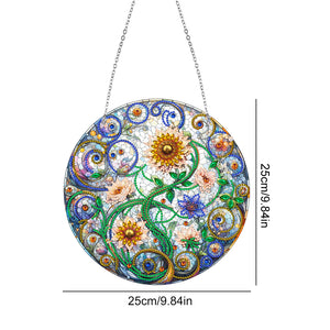 Suncatcher Diamond Painting Hanging Pendant Home Windows Decor (Leaves)